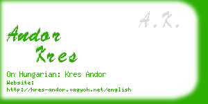 andor kres business card